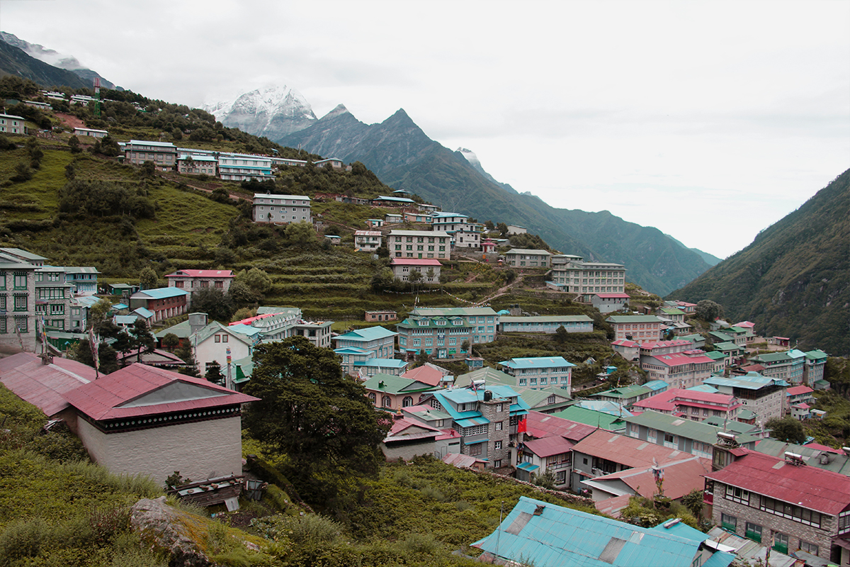 Namche Bazaar in Spring